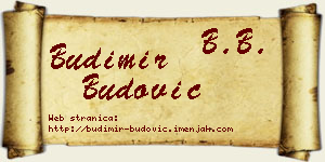 Budimir Budović vizit kartica